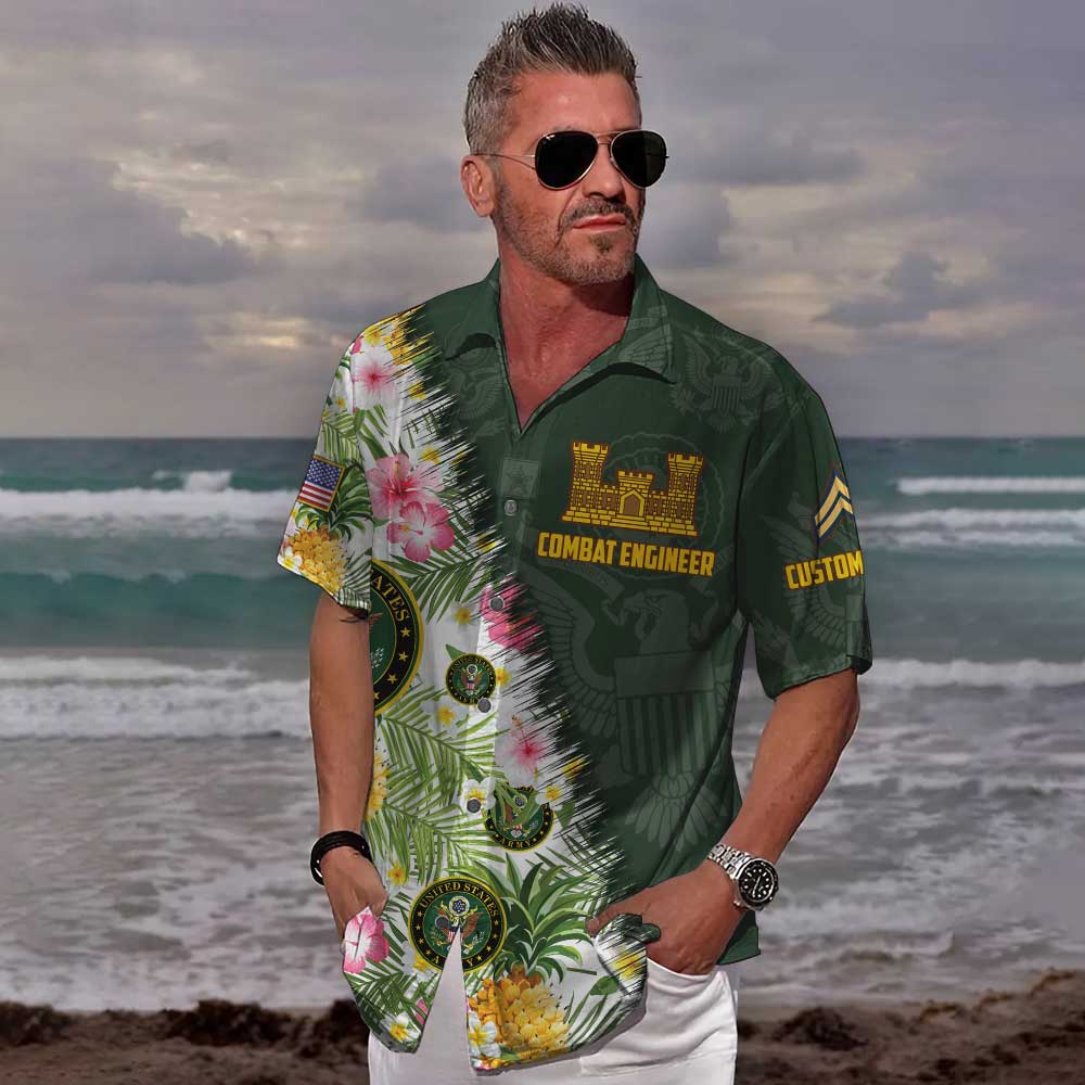 Army Branches Aloha Shirt HW1 14 Army Branches Aloha Shirt HW1