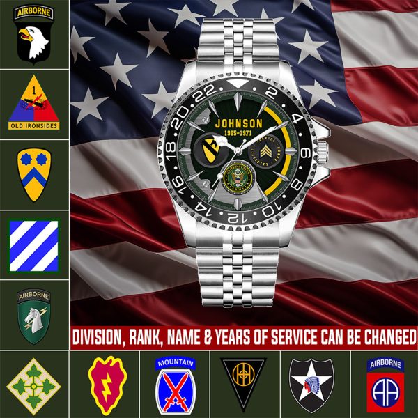1 Army Division Mens Silver Watch SS14