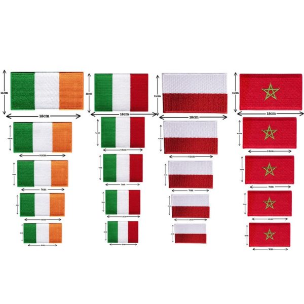Flag Patches National Country Flag Badges Sew on Iron on (1)