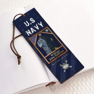 1 Navy Badge Shadow Box Bookmark