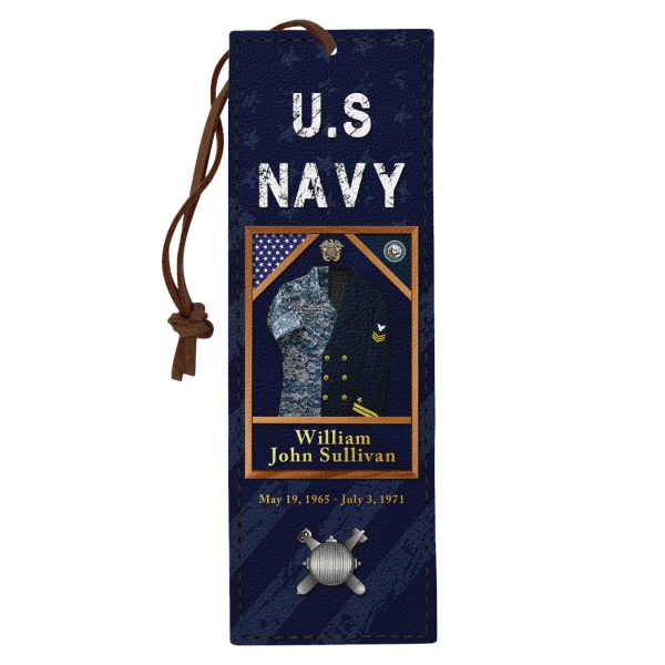 Navy Badge Shadow Box Bookmark 2