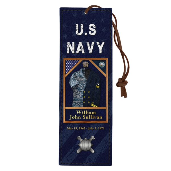Navy Badge Shadow Box Bookmark 3
