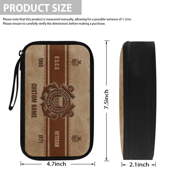 USCG Brown Leather VeteranCable Storage Bag 2