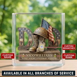 1 USCG Veterans Acrylic Plaque Personalized Gifts For Dad