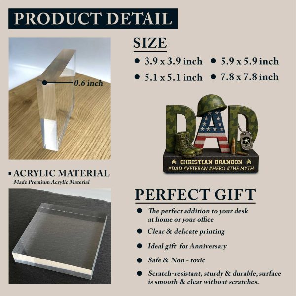 Army Custom Military Logo Gifts For Veteran Dad 5