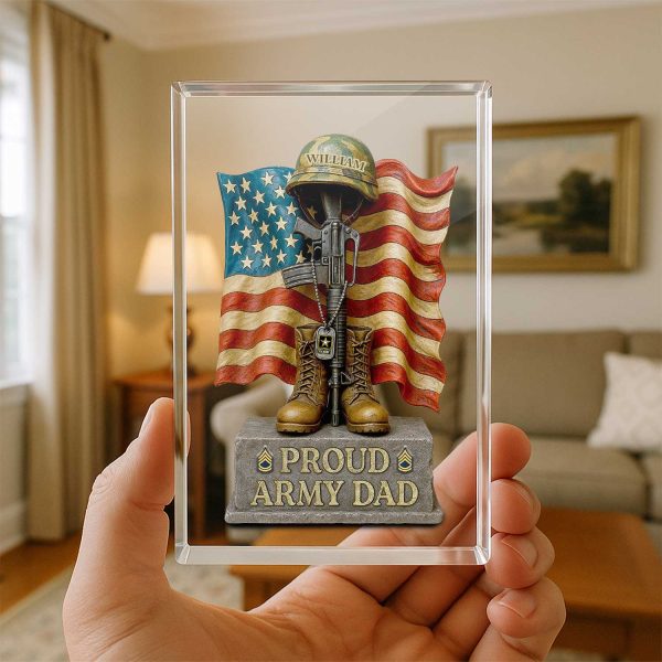 Army Veteran Dad Acrylic Plaque Personalized Gifts For Dad 3