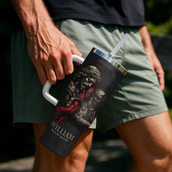 I Will Fear No Evil For You Are With Me Psalm 234Tumbler 40oz 3