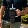 I Will Fear No Evil For You Are With Me Psalm 234Tumbler 40oz 4