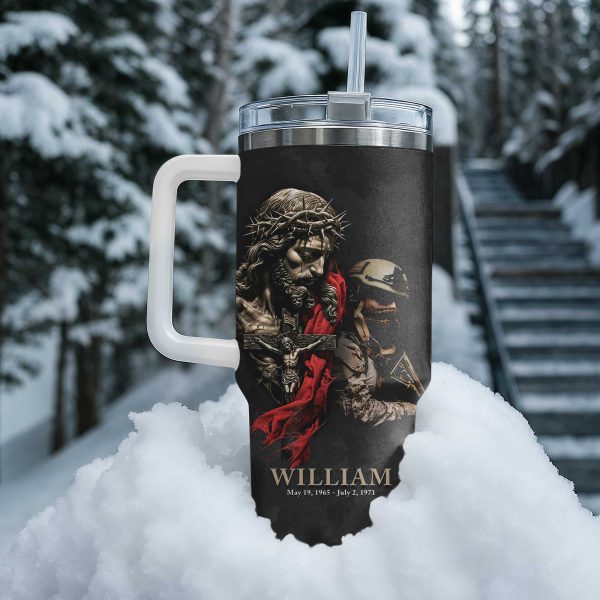 I Will Fear No Evil For You Are With Me Psalm 234Tumbler 40oz 5