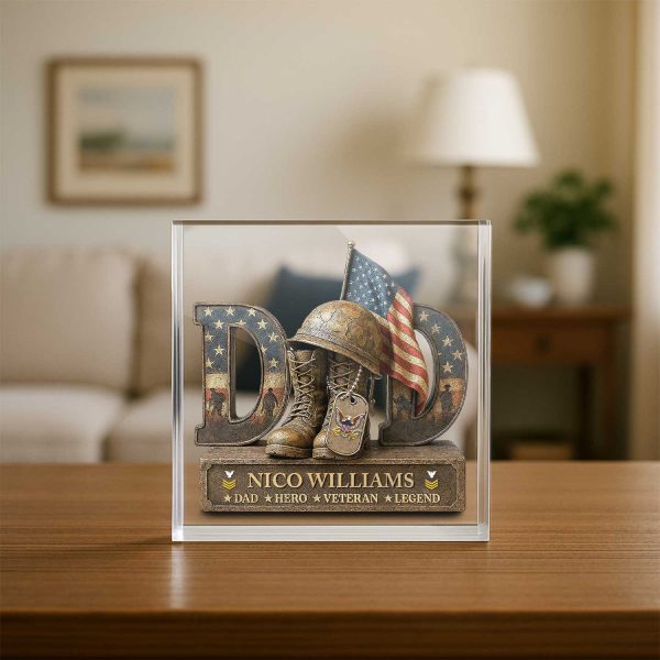 Navy Veterans Acrylic Plaque Personalized Gifts For Dad 2