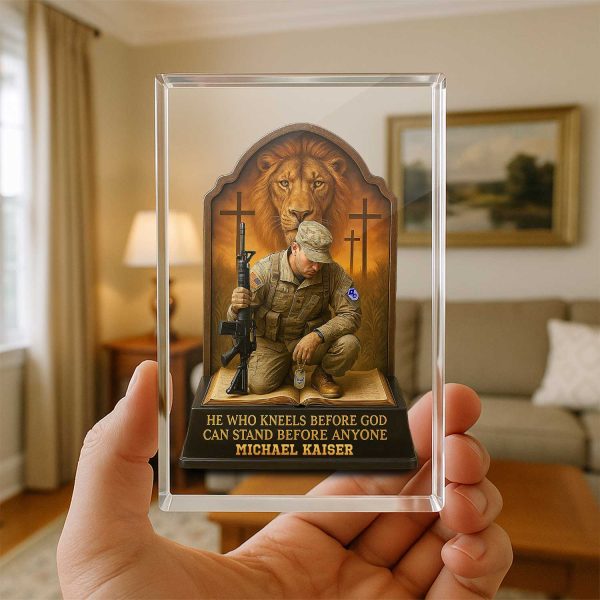 The Man Kneels Before God Acrylic Plaque Personalized Gifts For AirForce 3